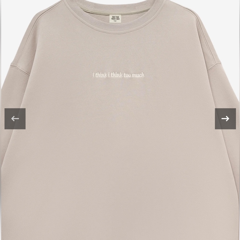 SEE THE WAY I SEE oversized crew neck